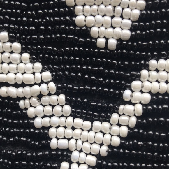 Brand new  Chico’s black and white beaded clutch. - Picture 3 of 4